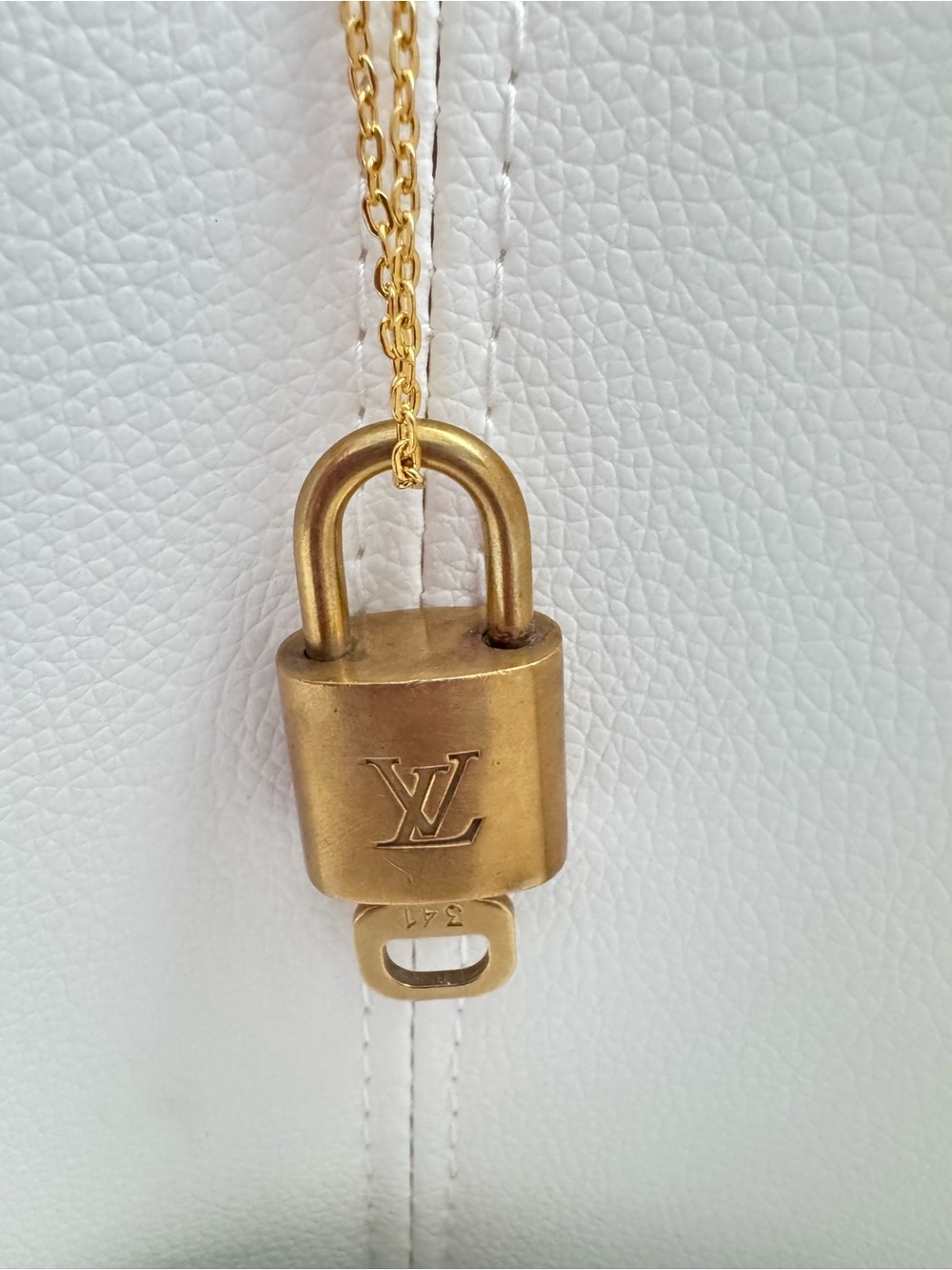 Louis Vuitton Padlock Lock and Key Polished #341 (Free Non-Branded Chain) - Picture 2 of 4